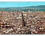 Birds Eye Panorama VIew San Francisco CA UNP Chrome Postcard H25 - £3.07 GBP