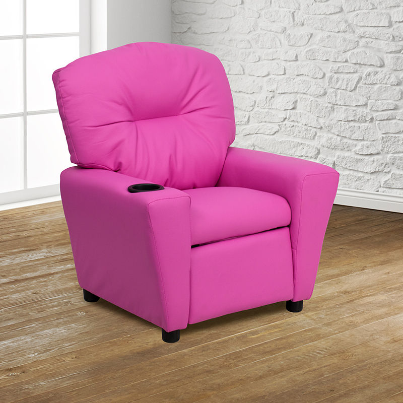 Hot Pink Vinyl Kids Recliner BT-7950-KID-HOT-PINK-GG