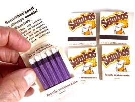 1970&#39;s  &quot;Sambo&#39;s&quot; Pancake House Family Restaurants Matchbooks, Full &amp; Un-Struck - £20.89 GBP