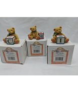 Lot Of (3) Cherished Teddies Bear With ABC Block C H I - $21.98 CAD