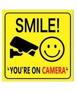 Smile You&#39;re On Camera Security Warning Stickers / 2 Pack + FREE Shipping - $5.41 CAD