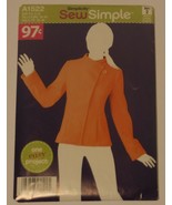 Simplicity Sewing Pattern # A1522 Misses Jacket Uncut - £3.91 GBP