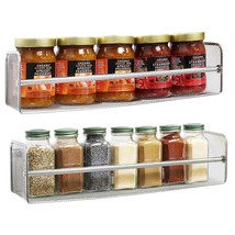 Decobros 2 Pack Wall Mount Single Tier Mesh Spice Rack, Chrome - £25.30 GBP