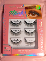 Amor us Silk  Mink Volume Eye Lashes 3 Pair Pack Mixed NEW! +Surprise Fr... - £5.26 GBP