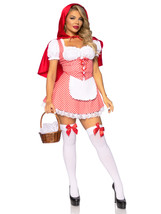 2 PC Fairytale Miss Red  includes lace up gingham peasant dress with att... - £61.47 GBP
