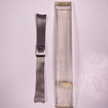 Kreisler Stelux 17.3mm Stainless Steel Mesh Vtg Watch Band Bracelet Curv... - £79.12 GBP