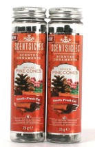 2 Bottles Scentsicles Spiced Pine Cones 6 Count Spiced Scented Ornaments - $29.99