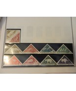 Lot of 10 Chad Animal Timber Tax Stamps, Rhino, Elephant, Flamingo - £15.66 GBP