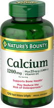 2 Bottles Nature&#39;s Bounty Calcium Plus 1000 IU Vitamin D3, Bone Health, Softgels - £47.25 GBP