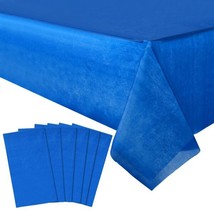 6 Pck Plastic Royal Blue Tablecloth For Parties Disposable Table Cover 54X108&quot;&quot; - £25.56 GBP