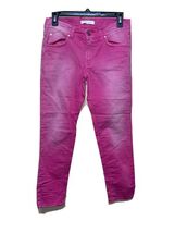 PIERRE BALMAIN PINK STRETCH COTTON JEANS SZ 26 NEW - $187.11