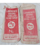 Vintage Sturdy Canvas 25lb Lawrence Brand Chilled Lead Shot Empty Bag #7... - £20.84 GBP