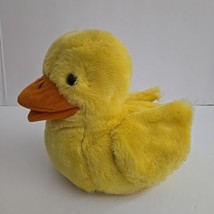 Dakin Yellow Duck Puppet Plush  Stuffed Animal Toy Easter 10&quot;x9&quot; Vintage 1983 - $13.09