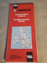 Folded Map Michelin Great Britain Ireland 1986 - $16.78