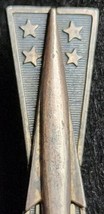 Original WWII US Air Force Sterling 2 1/2&quot; Pocket Rocket Badge Pin Medal  - £46.70 GBP