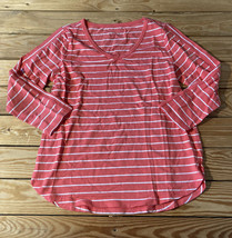 Joan rivers NWOT women’s cotton blend striped knit 3/4 sleeve top  XS co... - $12.47