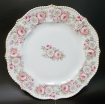 Elite Limoges France Pink Roses Porcelain Luncheon Plate (s) - £15.73 GBP