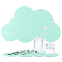 Generic Silicone Cloud-Shaped Dish Drying Mat Heat-Resistant Mintcream - $219.21 MXN