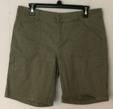 New York &amp; CO shorts size 8 women green high waist pockets - £7.91 GBP