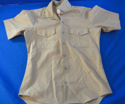 Dscp Usmc Marine Corps Khaki Type 1 Short Sleeve Uniform Athletic Shirt M - £18.74 GBP