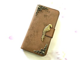 Parrot removable phone leather wallet case for iPhone / Galaxy MN0647 - £22.41 GBP