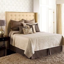 JLO Jennifer Lopez GATSBY Collection COVERLET Size: QUEEN New Cream Beige - £238.45 GBP