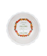 NWT 2 Royal Norfolk Ceramic Mini Pie Plate Leaves are Falling Autumn is ... - €12,42 EUR