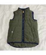 Boys&#39; Carter&#39;s Vest Sz 5 Green Blue Trim Zip Front Pockets High Neck Qui... - $24.53 CAD