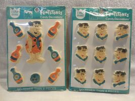 Flintstones 1994 Cake Mate Candy Decorations 2 Sealed Packages Fred Flin... - $6.95