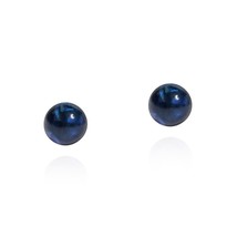 3mm Blue Crystal Rnd-Ball .925 Silver Stud Earrings - £7.81 GBP