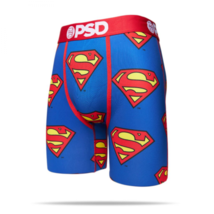Superman Logo Men&#39;s Boxer Briefs Blue - £27.09 GBP