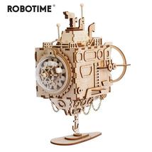 Robotime DIY 3D Steampunk Submarine Wooden Puzzle Game Assembly Music Box Toys - £133.71 GBP