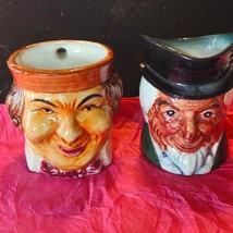 Two antique mugs made in Occupied Japan~Toby Mugs~Colorful and Highly Detailed - £58.56 GBP