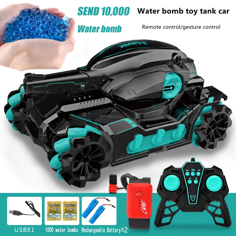 RC Car 2.4G 4WD Water Bomb Tank Shooting Competitive Gesture Radio Controlled - £61.52 GBP+