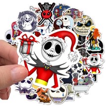 50 Pcs Handmade Halloween Skull Cartoon Stickers Waterproof Decals for Luggage L - £7.90 GBP