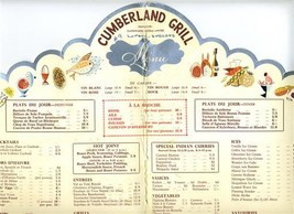 Cumberland Grill Menu London England Cumberland Hotel - £35.57 GBP