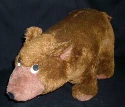 VINTAGE DARDENELLE CO PILLOW PETS BROWN GRIZZLY BEAR STUFFED ANIMAL PLUS... - £22.38 GBP