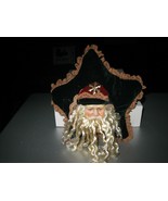 Old World Santa with Loose Beard on Green Velvet Pillow Ornament - £16.32 GBP