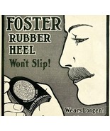 1904 Foster Rubber Heel Advertisement Shoes Fashion Ephemera 7.5 x 4.75&quot; - $27.40 CAD