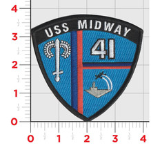4&quot; Navy Uss Midway CV-41 Badge Naval Ship Military Embroidered Patch - £28.03 GBP
