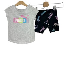 Puma outfit 3T toddler girls t-shirt biker shorts 2 piece set NEW  - £15.59 GBP