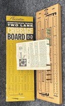 Cribbage Board Continuous Track Two Lane 1967 Pacific Game Co Pleasantime #715 - $13.85