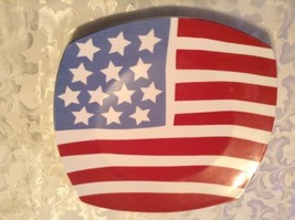 July 4th flag plate patriotic Brother Sister Design Studio USA American 2008 - £14.15 GBP