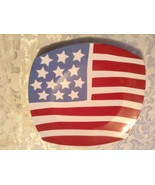 July 4th flag plate patriotic Brother Sister Design Studio USA American ... - £14.16 GBP