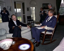 President John F. Kennedy meets with Soviet Ambassador Dobrynin New 8x10 Photo - £7.01 GBP