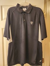 Las Vegas Raiders Men’s Golf Polo Shirt Black/Gray NFL On-Field Apparel - £17.64 GBP