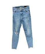 AllSaints Blue Phoenix Distressed Raw Hem Light Wash Skinny Ankle Jeans ... - €23,44 EUR