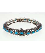 Beautiful Sterling Silver Turquoise and Marcasite  Bracelet 32.8g - $352.96 CAD