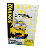 32 Valentine&#39;s  Exchange Cards Minions 3+ 32 Tattoos/48 Heart Seals - $11.41 CAD