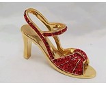 Rucinni Dollhouse Metal Miniature Gold With Red Gems Shoe 1.5&quot; - $31.67